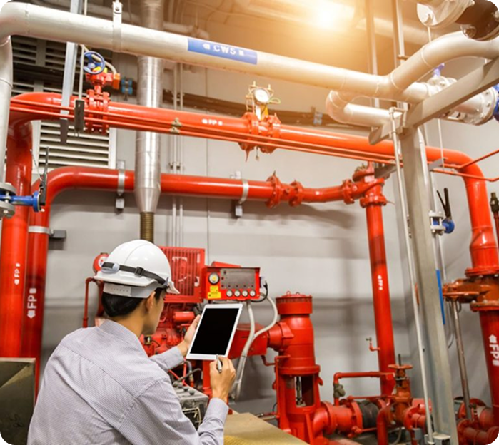 Staircase with modern handrails